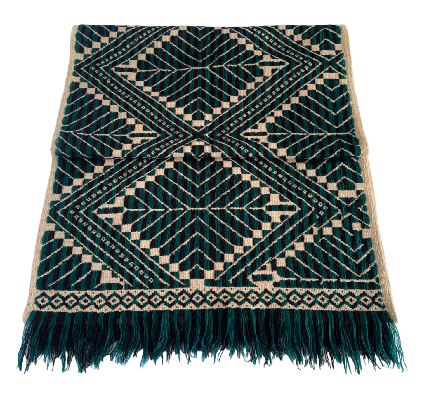 Chemin de table Mazahua, vert 150Lx45l