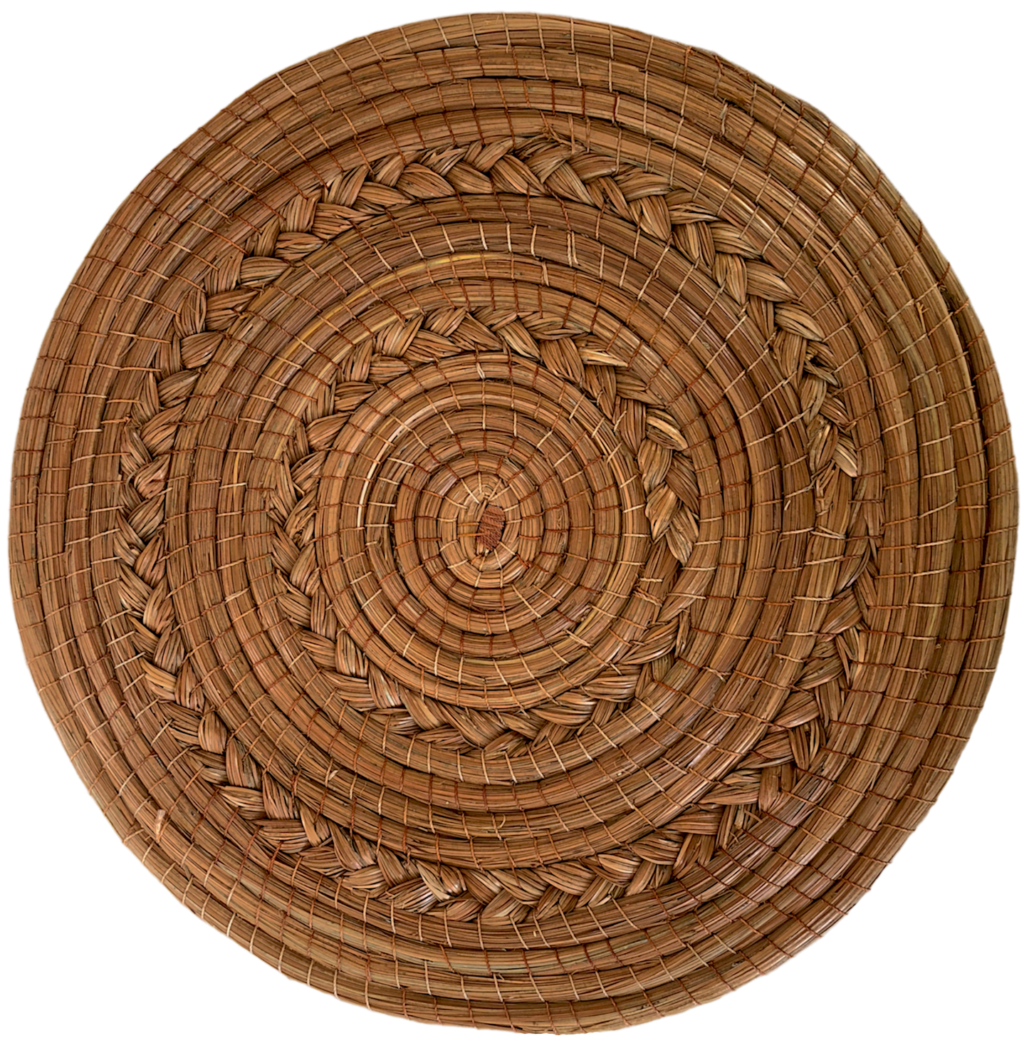 Dessous de plat rond Ø35, tresse, aiguilles de pin