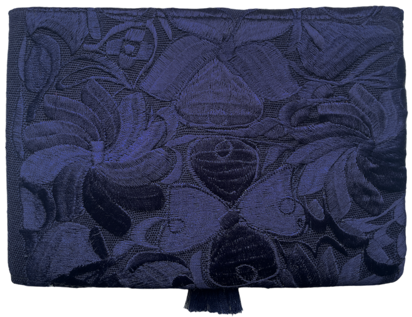 Pochette florale, bleue marine