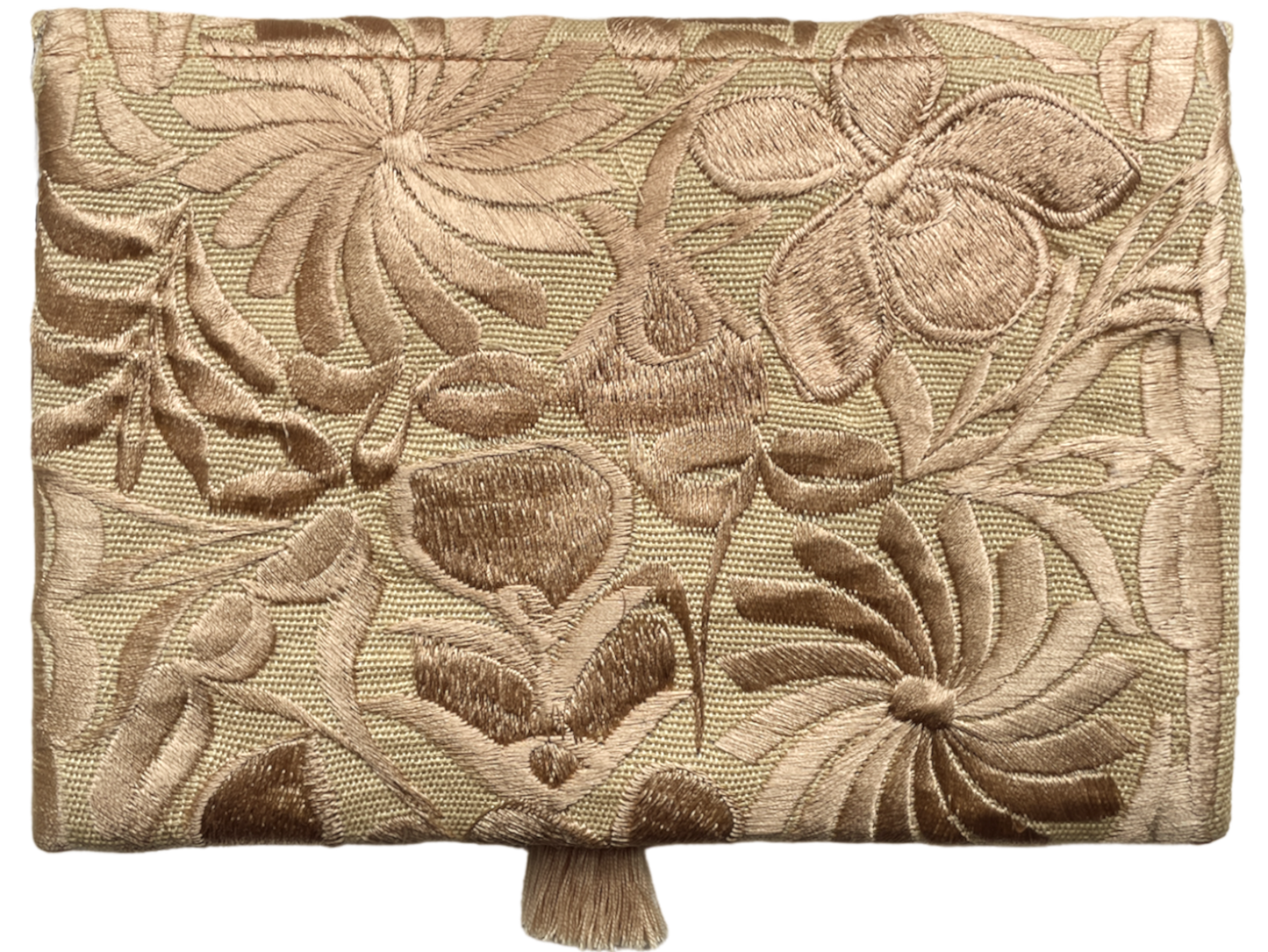 Pochette florale, dorée