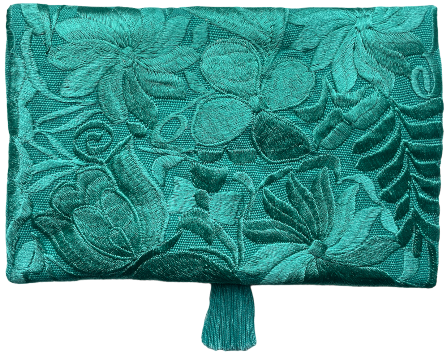 Pochette florale, vert menthe