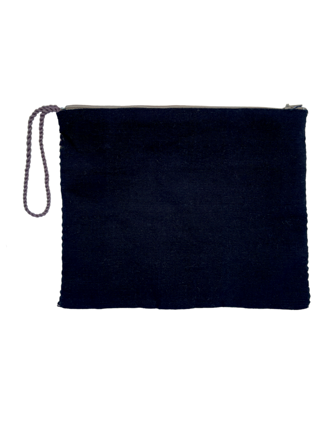 Pochette Tzotzil, noire et grise, 20cm x 16cm