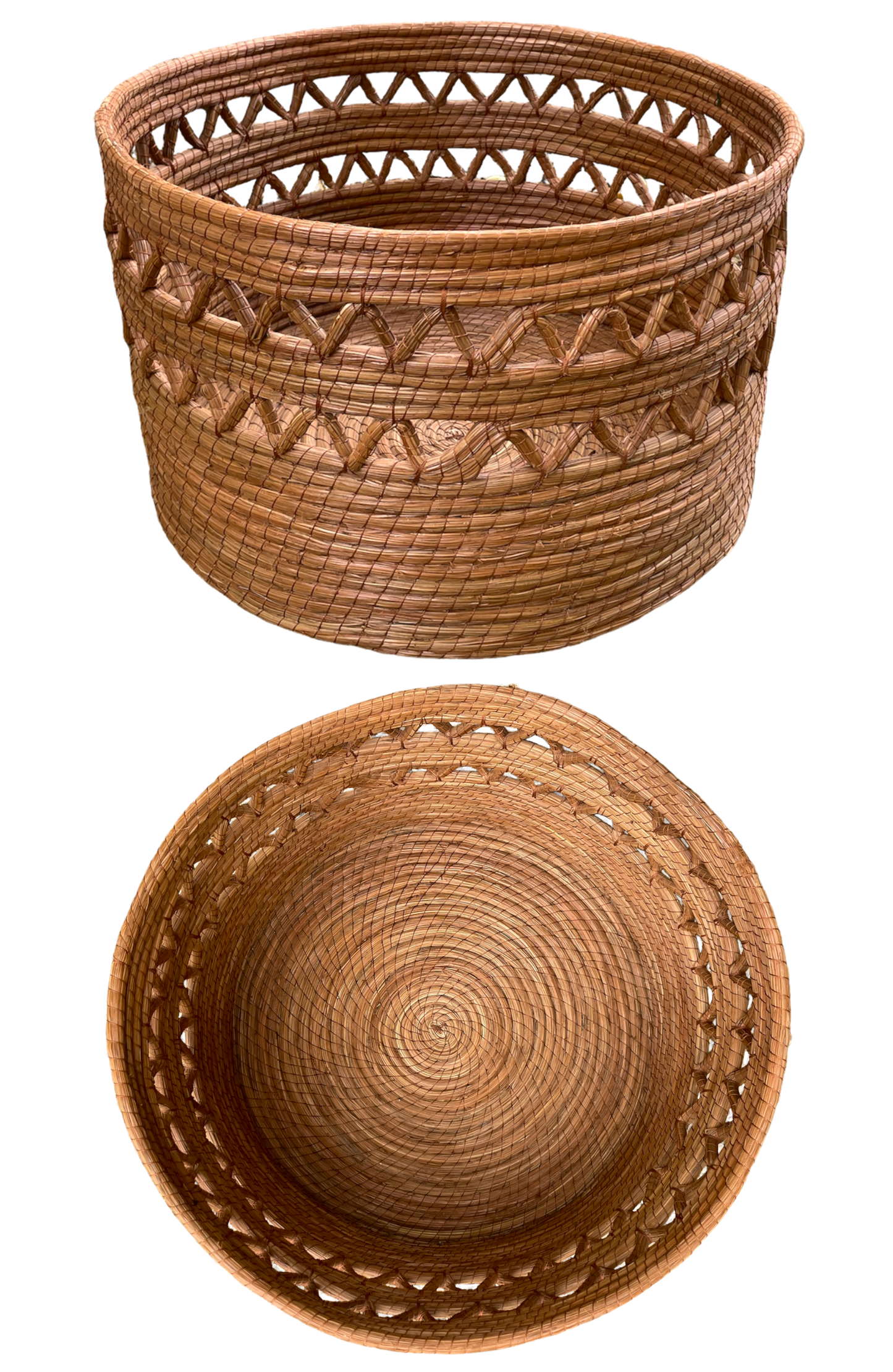 Panier rangement Ø45 x H28, aiguilles de pin