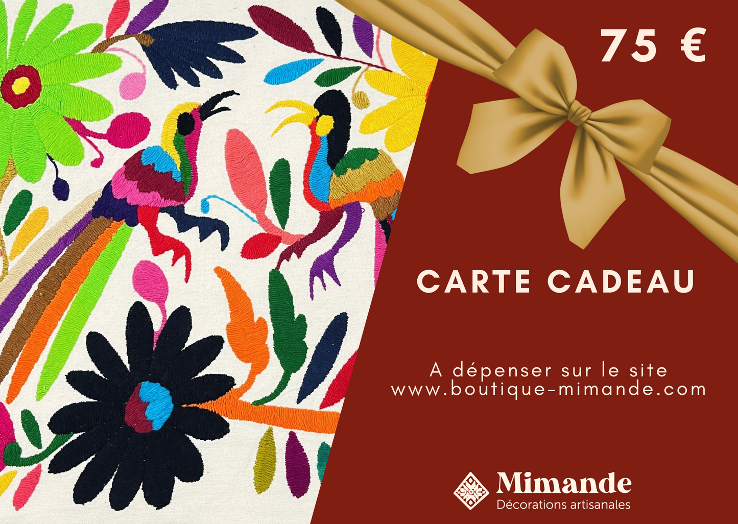 Carte-Cadeau Mimande. L'art du fait-main dans votre intérieur