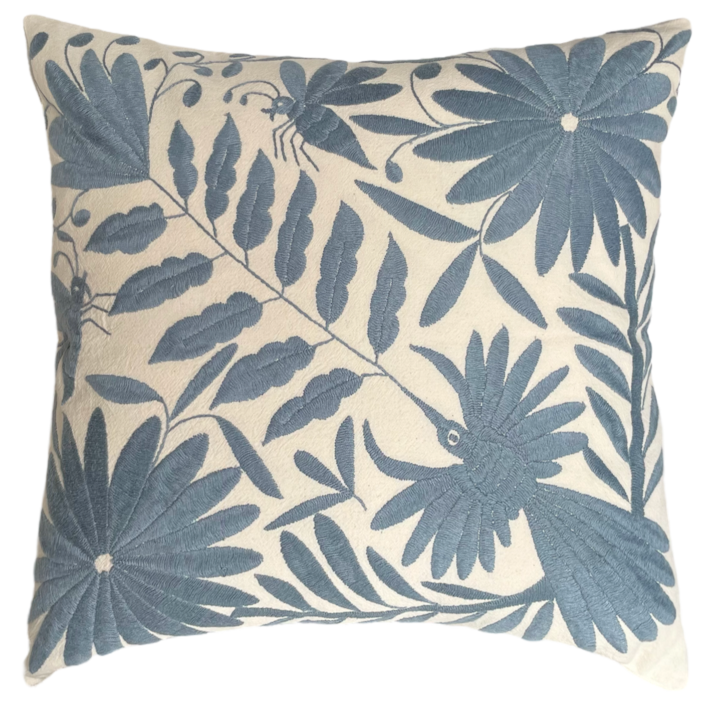 OTOMI embroidered cushion, gray