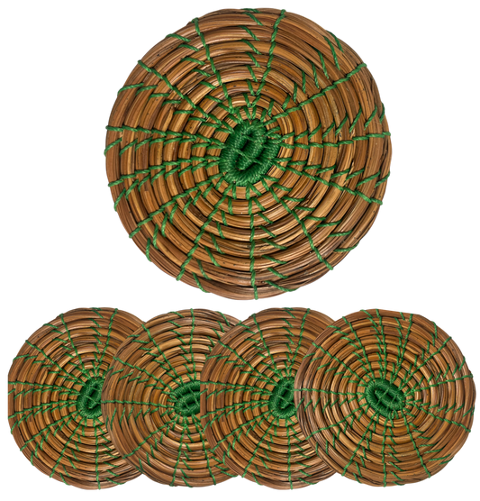 Coaster Ø10, Moctezuma needles. Green (4 pieces)