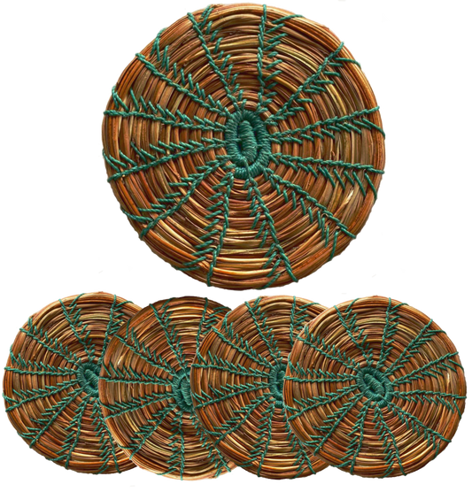 Coaster Ø10, Moctezuma needles. Green (4 pieces)
