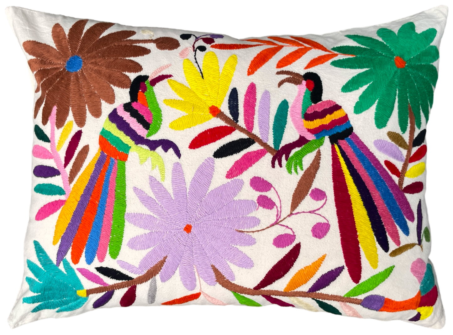 OTOMI embroidered cushion, multi-colored
