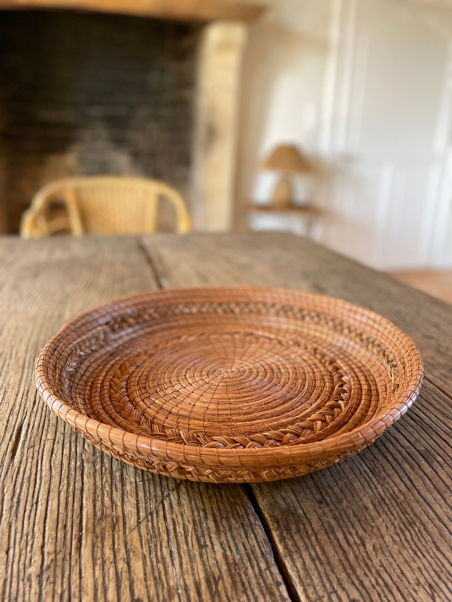 Large dish, pine needles