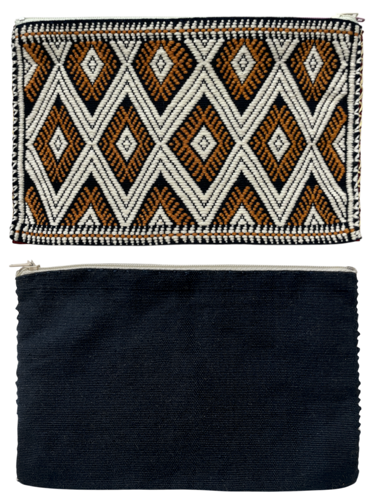 Pochette Tzotzil, Noire et blanche, 20cm x 12cm