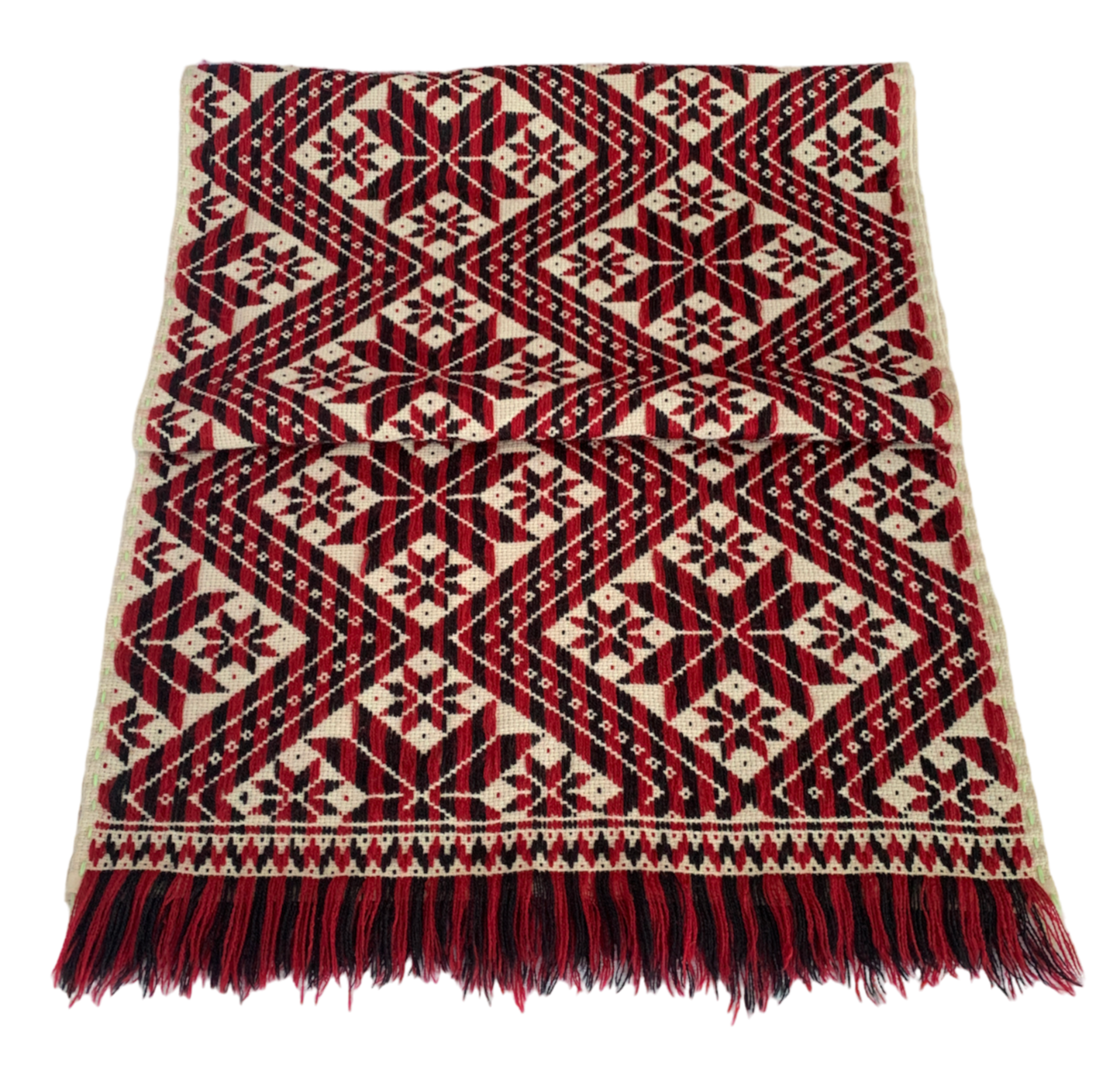 Mazahuas table runner, carmine